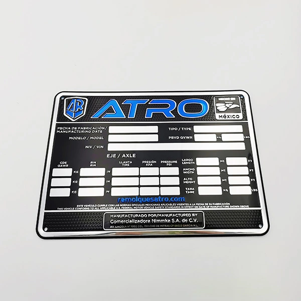 Label aluminium jenama syarikat