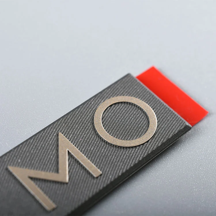 Label logo pelekat logam nikel electroforming