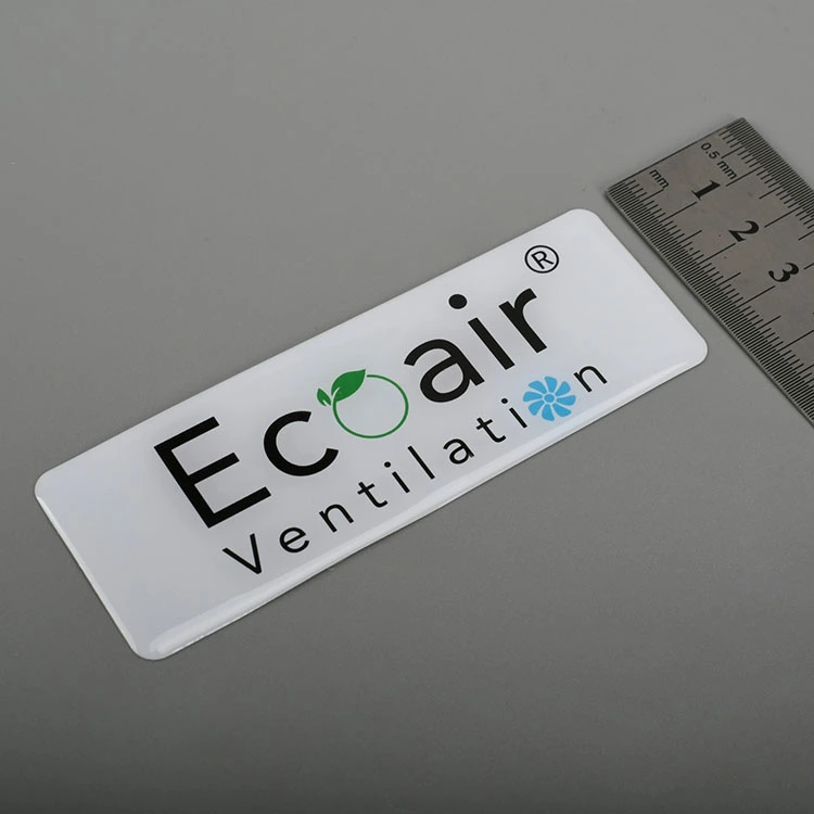 Pelekat Epoxy Resin Logo 3D