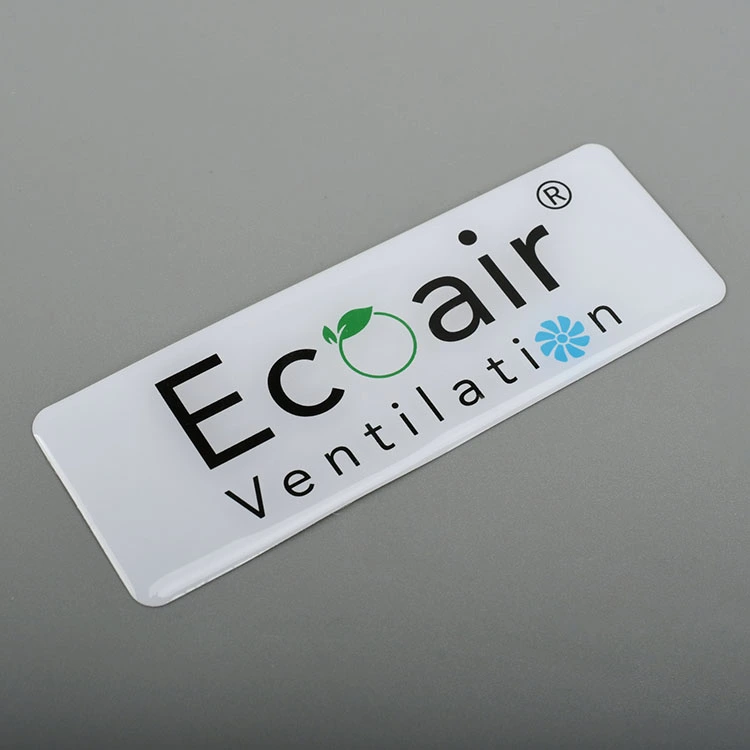 Pelekat Epoxy Resin Logo 3D