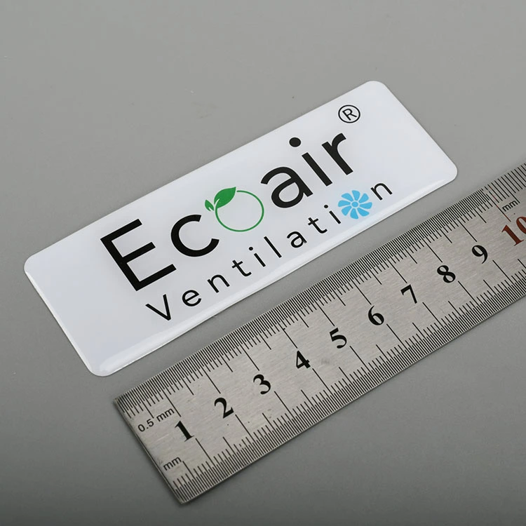 Pelekat Epoxy Resin Logo 3D