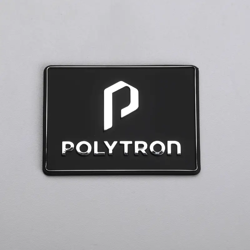 Label Logam Nikel Chrome 3D Logo Elektroform Tersuai