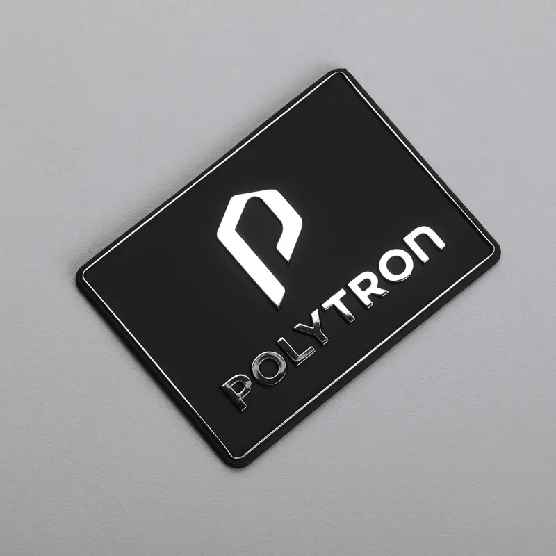 Label Logam Nikel Chrome 3D Logo Elektroform Tersuai