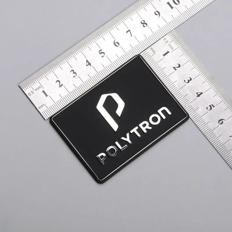 Label Logam Nikel Chrome 3D Logo Elektroform Tersuai