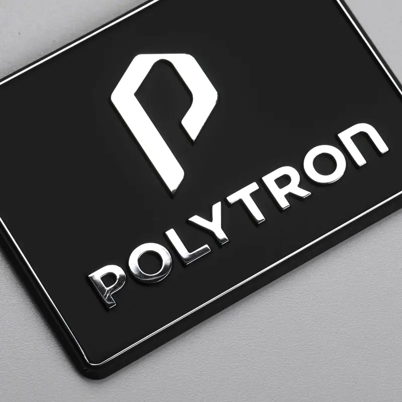 Label Logam Nikel Chrome 3D Logo Elektroform Tersuai