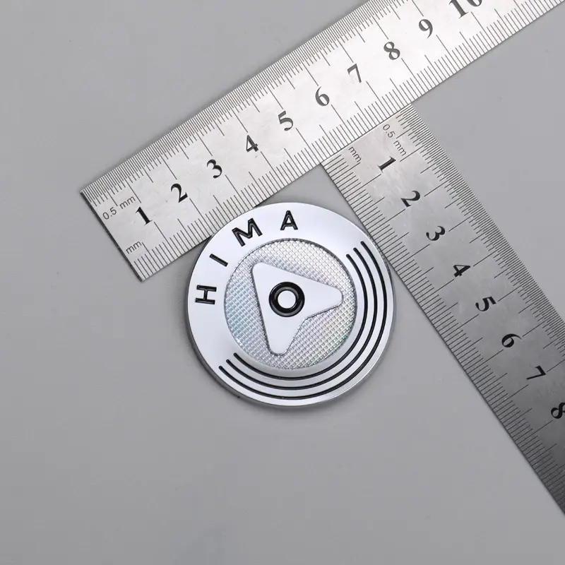 Logo Electroforming Tersuai Pelekat Chrome Nikel Logam 3D