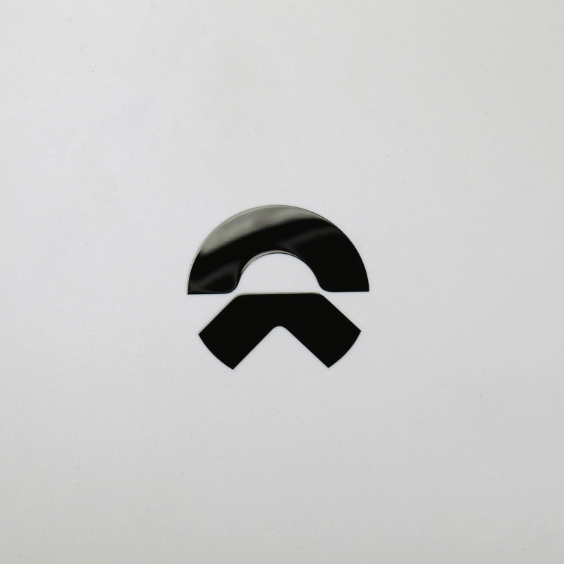 Pelekat Nikel 3D Logo Lambang Kereta Hitam Chrome