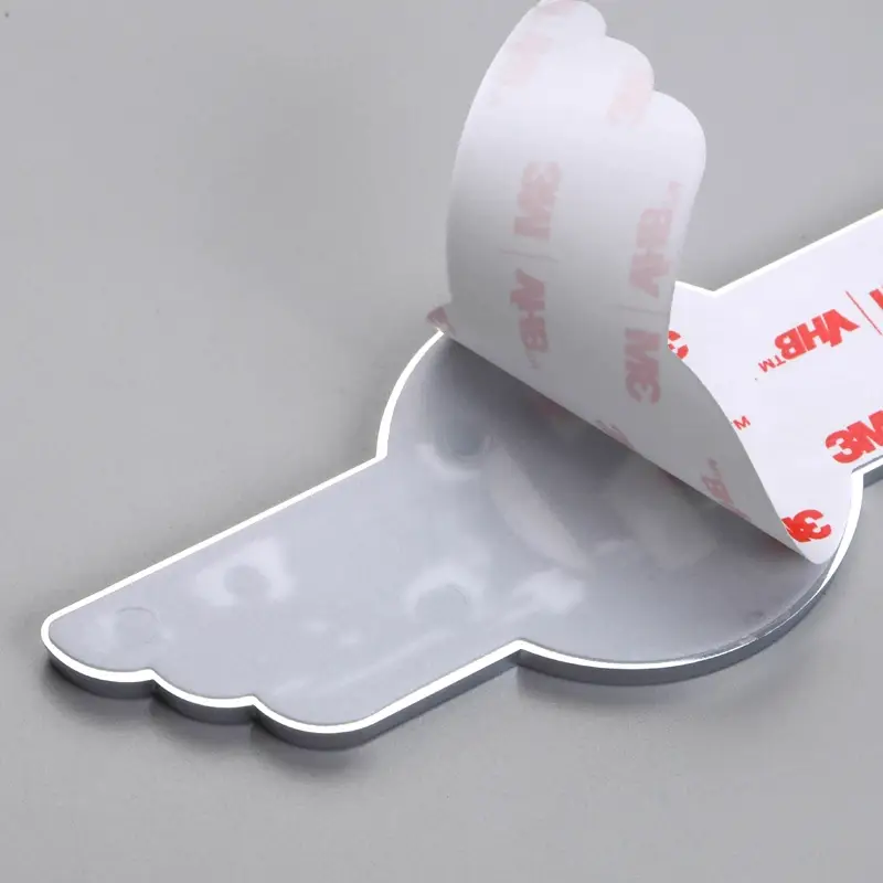 Lencana Papan Nama Pelekat Diri Logo Plastik ABS 3D Dinaikkan
