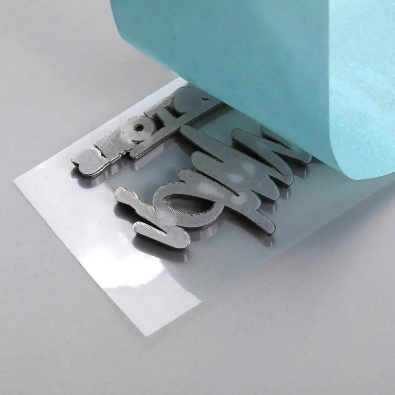 Lencana Pelekat Diri Tersuai 3D ABS hitam berkilat Tinggi Chroming