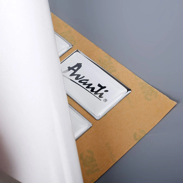Pelekat epoksi resin percetakan logo