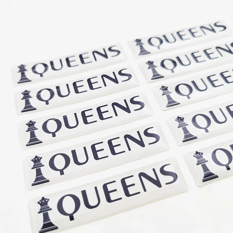 Label kubah resin epoksi
