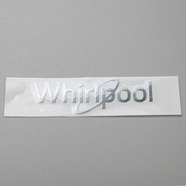 Pelekat Pemindahan Logam Tersuai Nickel Metallic disikat Pemindahan Label Pemindahan Pelekat logo Logam