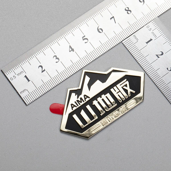 Pelekat Lencana Chrome 3D Logo Jenama Metalik Tersuai untuk Motor Auto