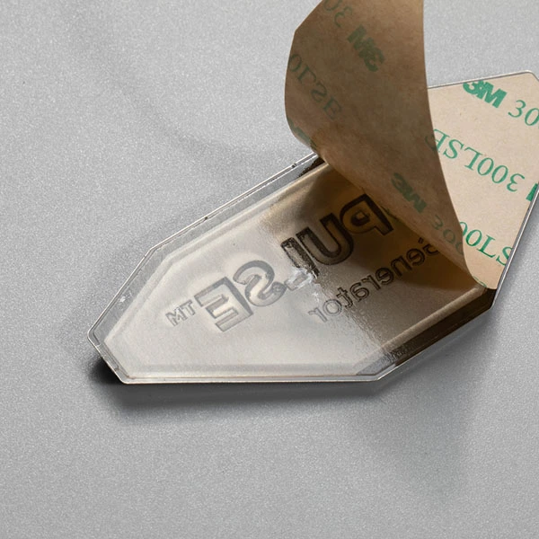tersuai Logo 3d Timbul Label berkilat matt Metallic Stickers pembekal tanda China