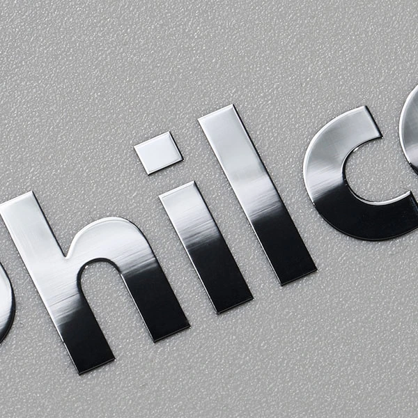 Electroforming Nameplate Sticker Chroming Label Untuk Blender