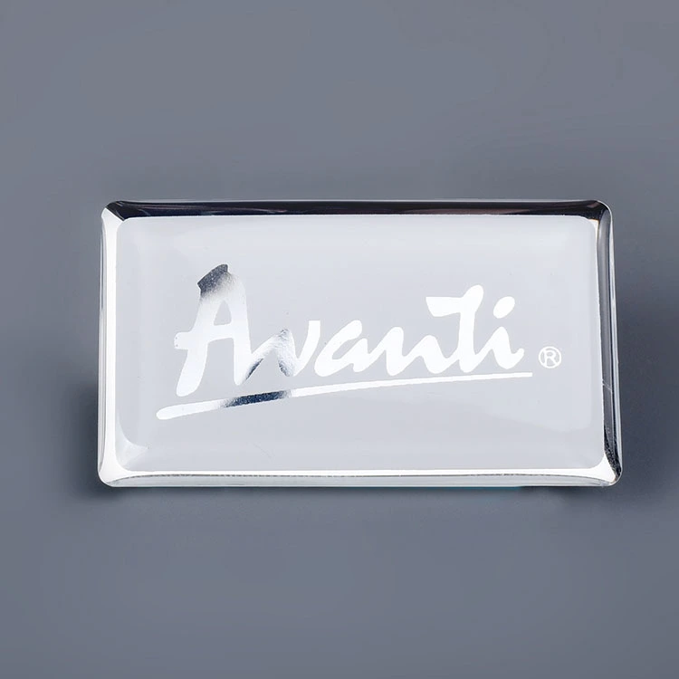 Pelekat epoksi resin percetakan logo