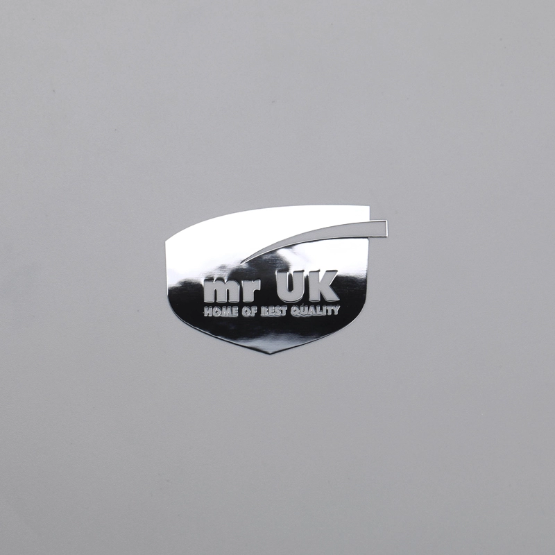 Logo Lambang Nipis Berkilat Chrome tersuai dengan pelekat 3M