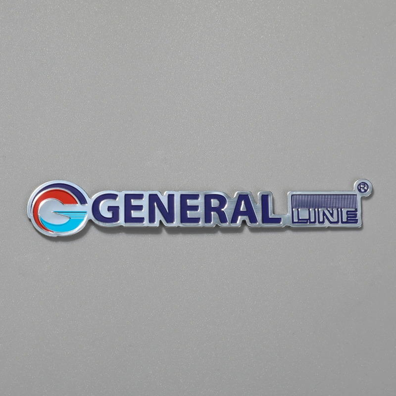 Plat Nama Logo Timbul Aluminium Untuk peti sejuk
