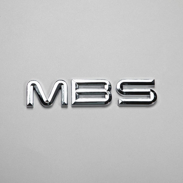 Logo warna Cermin Perak Automotif ABS 3D Bersalut Chrome