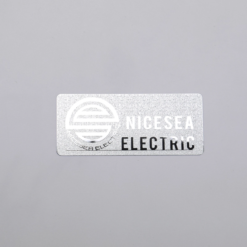 Label Nikel Pelekat Logo Perak Chrome dengan Pelekat 3M