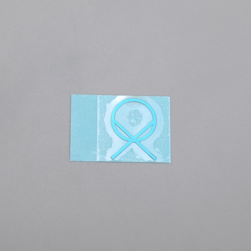 Tanda Label Nikel Warna Biru Chrome Tersuai
