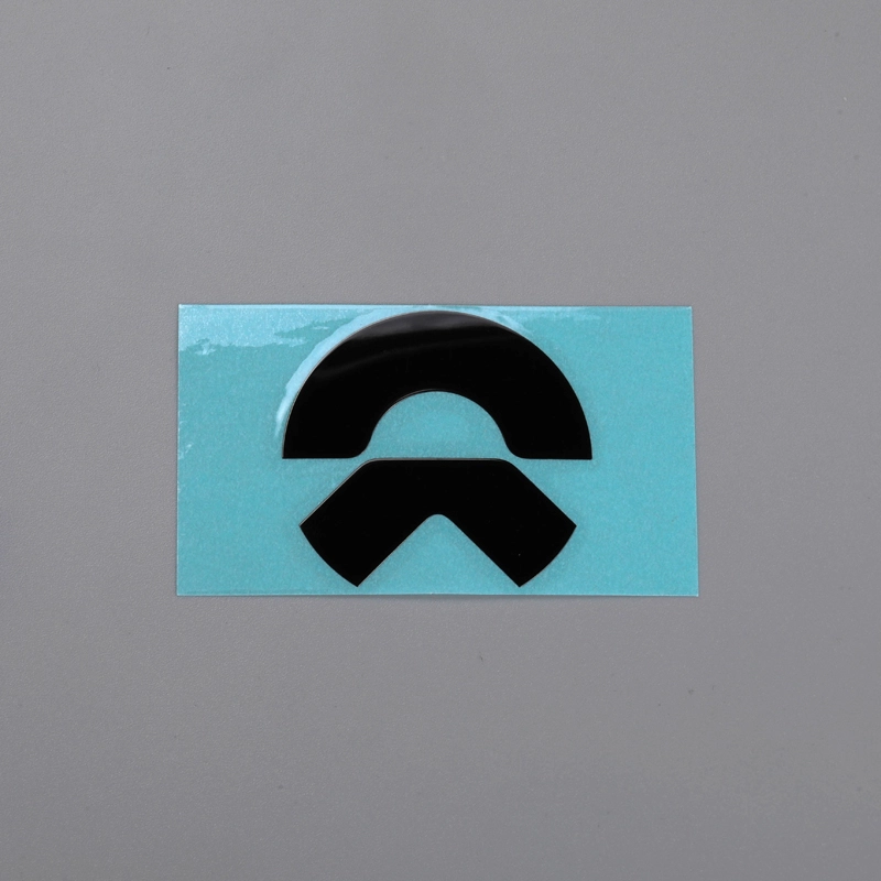 Pelekat Nikel 3D Logo Lambang Kereta Hitam Chrome
