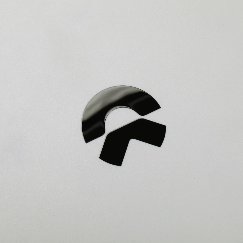 Pelekat Nikel 3D Logo Lambang Kereta Hitam Chrome