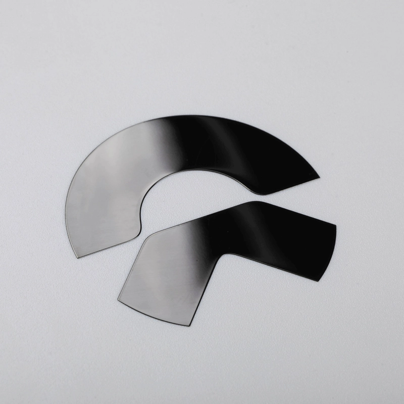Pelekat Nikel 3D Logo Lambang Kereta Hitam Chrome