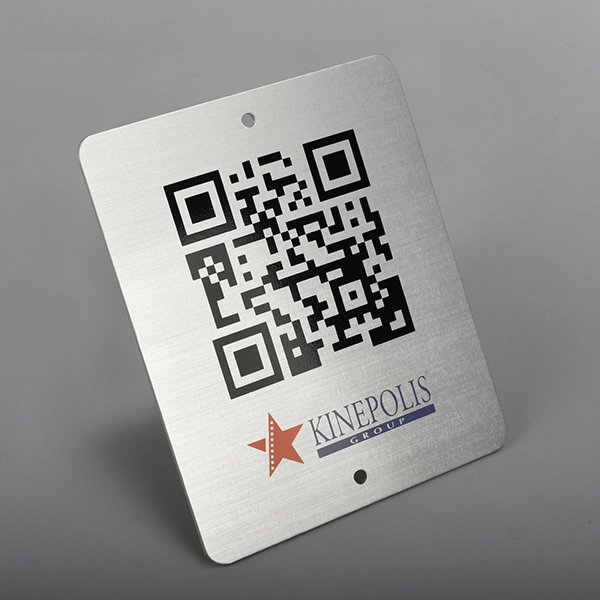 Label aluminium kod QR