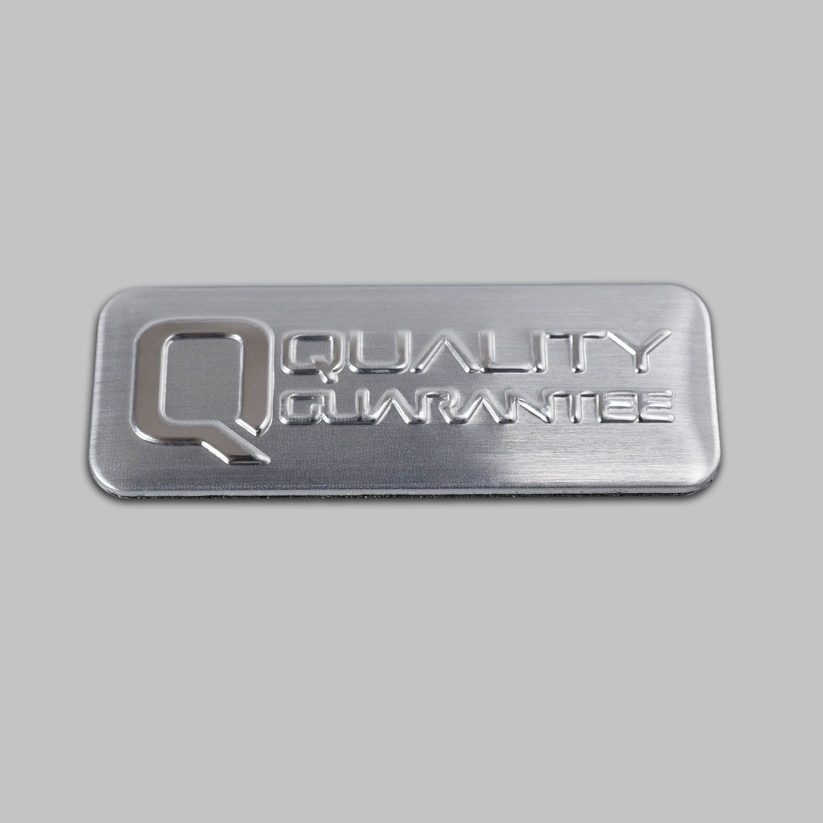 Plat Logo Aluminium Memotong Berlian Perak Tertinggi