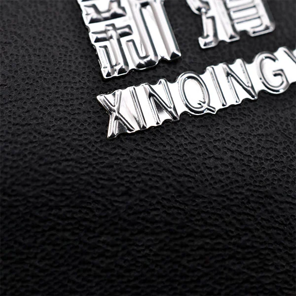 Label logo 3D plastik lembut